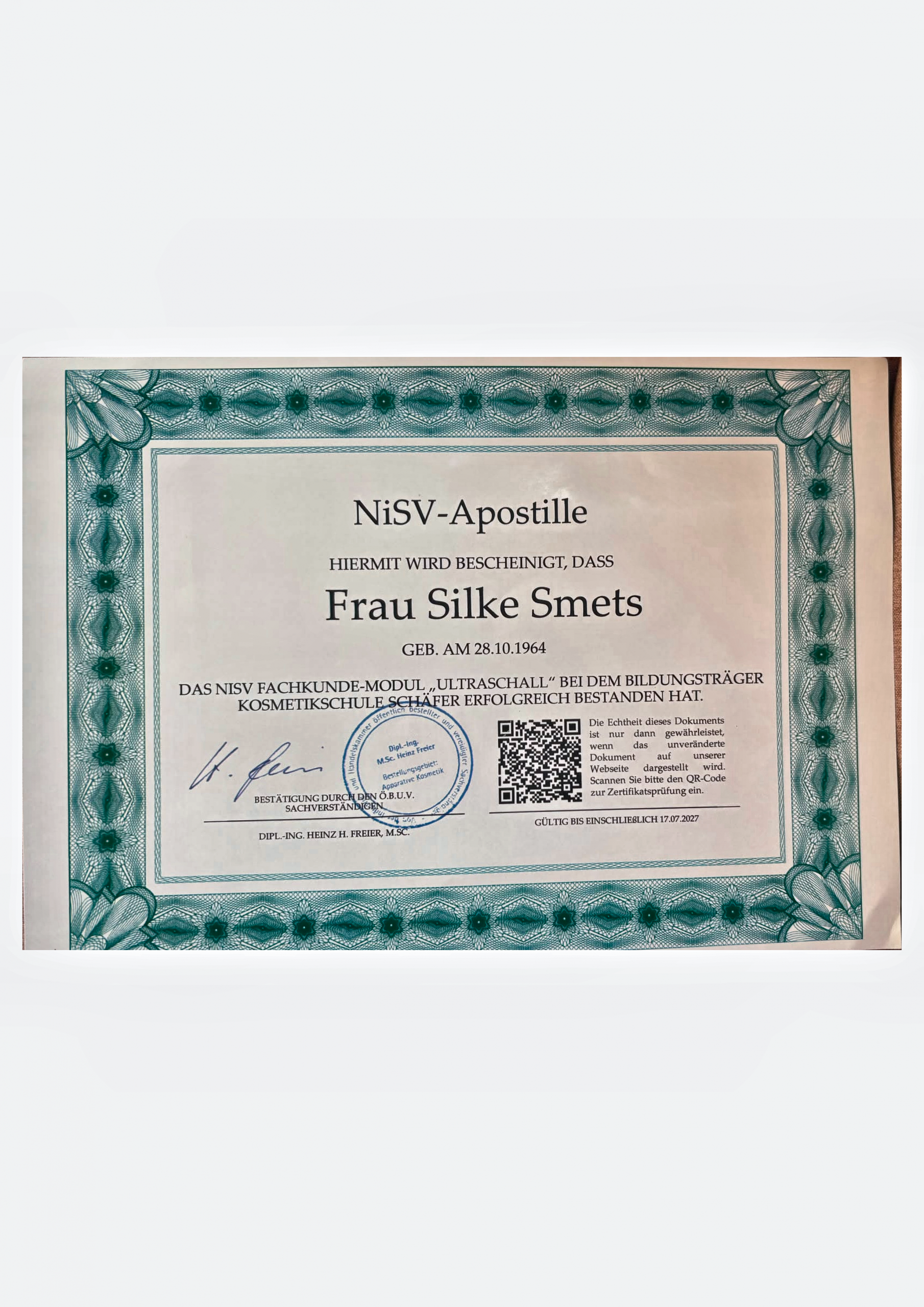 NiSV-Apostille Ultraschall